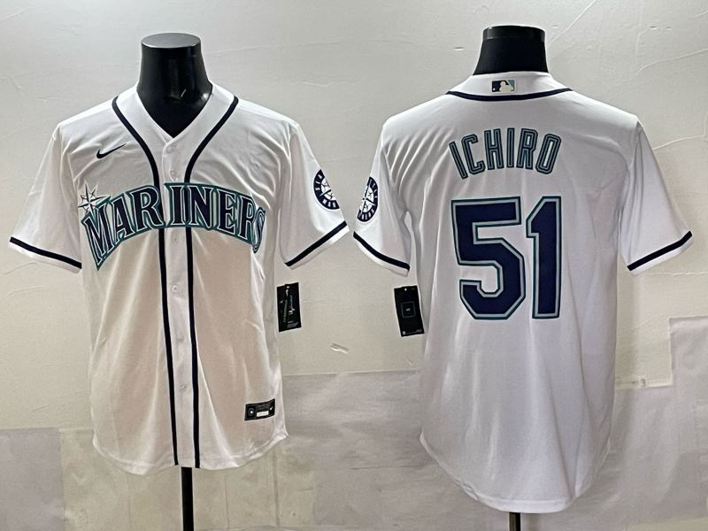 Men Seattle Mariners #51 Ichiro white MLB 2025 Nike jersey 015